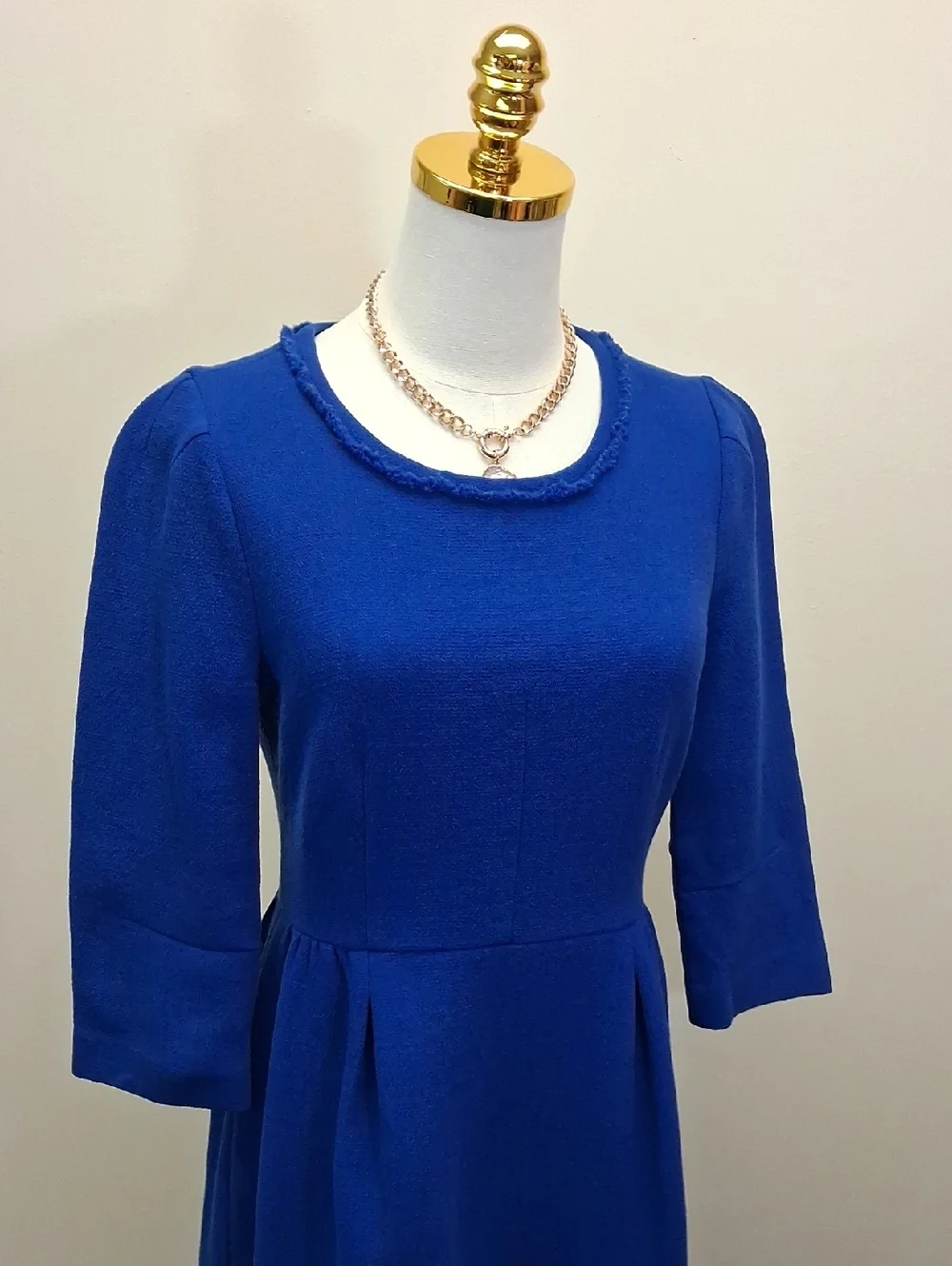 J.Crew Blue Sheath Dress Knee Length Work Office Classic Size 4